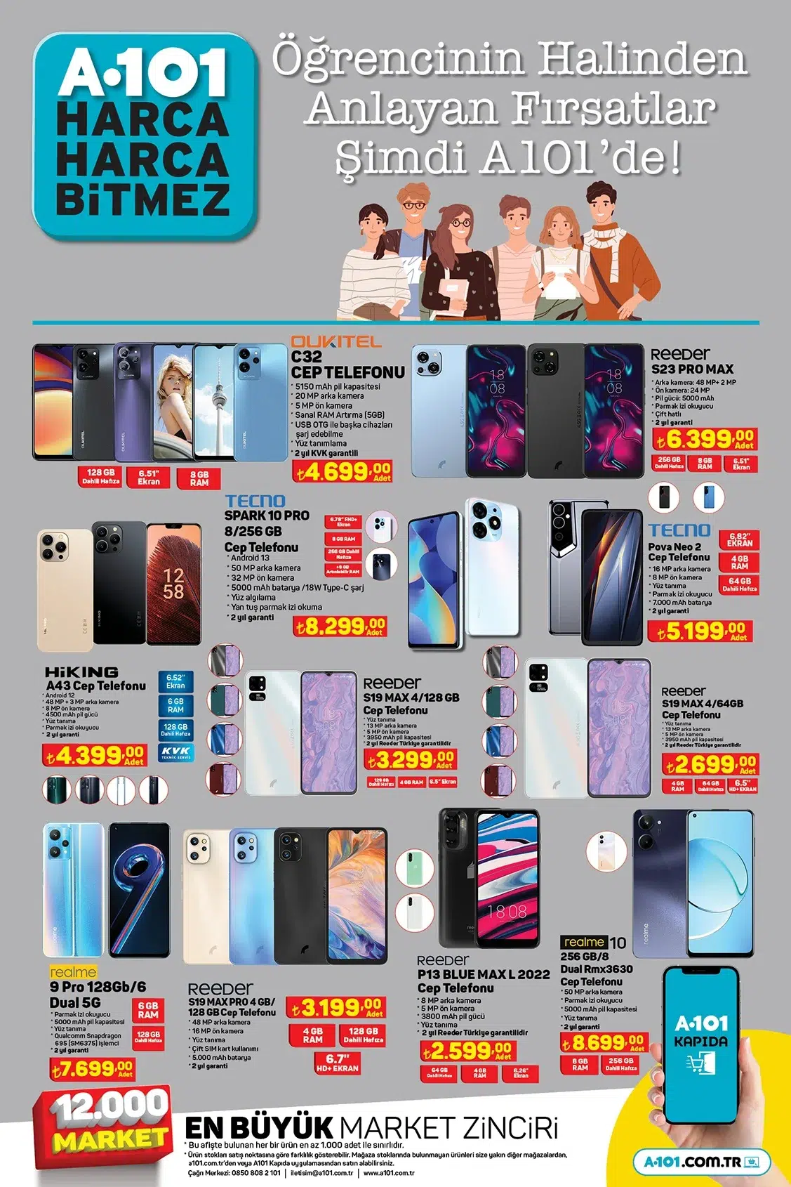 A101’de 256 GB Galaxy S23 FE’yi 2.700 TL avantajla satın alma imkanı var