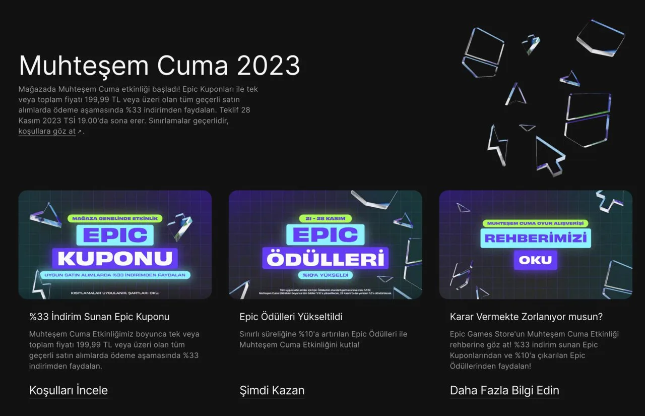 Epic Games Store’da Muhteşem Cuma indirimleri başladı