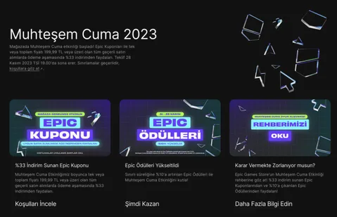 Epic Games Store’da Muhteşem Cuma indirimleri başladı
