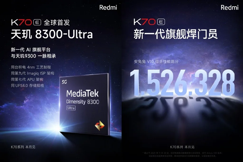 Dimensity 8300 işlemcili ilk telefon Redmi K70E için tanıtım çalışmaları başladı