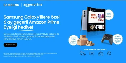 Samsung’dan herkese 6 ay ücretsiz Amazon Prime aboneliği kampanyasında kupon kodları tükendi