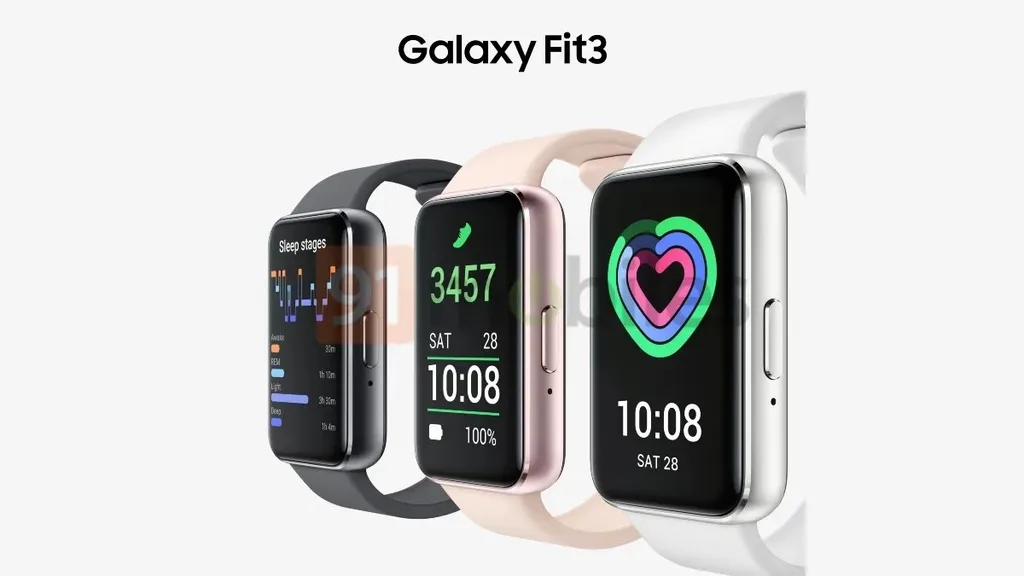 Yeni Samsung Galaxy Fit 3 sızıntısı farklı renk seçeneklerini gösteriyor
