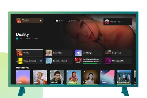 Spotify TV uygulaması artık mobil uygulamaya daha yakın bir görünüm ve deneyim sunuyor