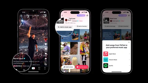 TikTok, Spotify ve Apple Music entegrasyonuyla daha fazla müzik seçeneği sunuyor