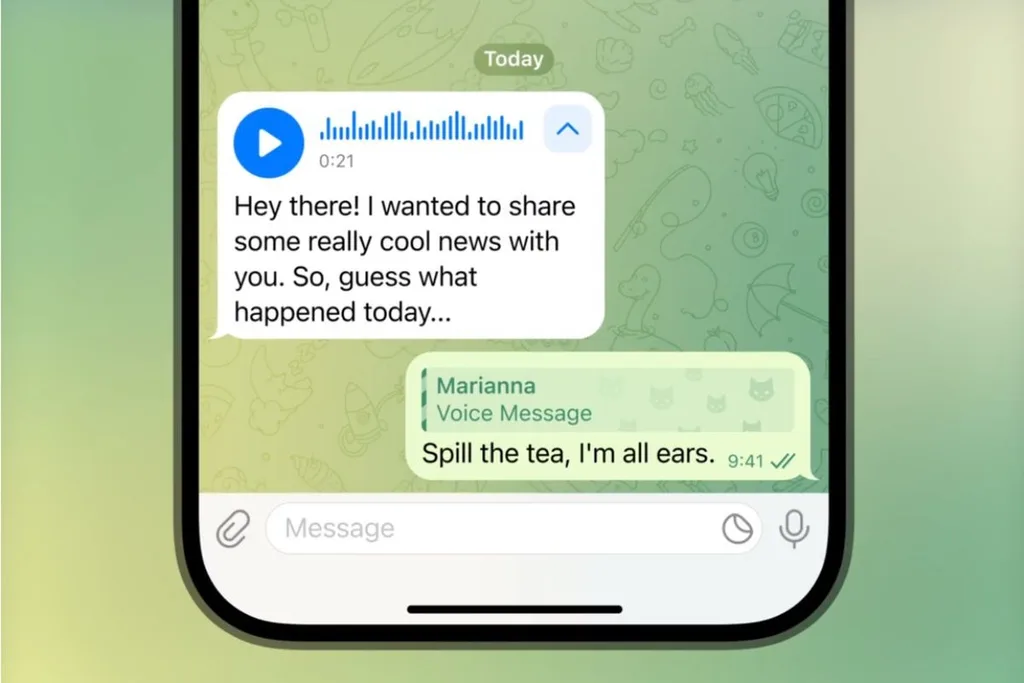 Telegram sesi yazıya dönüştürme özelliğini tüm kullanıcılarına açıyor