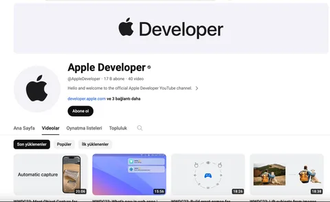 Apple WWDC 2024 öncesi YouTube’da özel geliştirici kanalı açtı