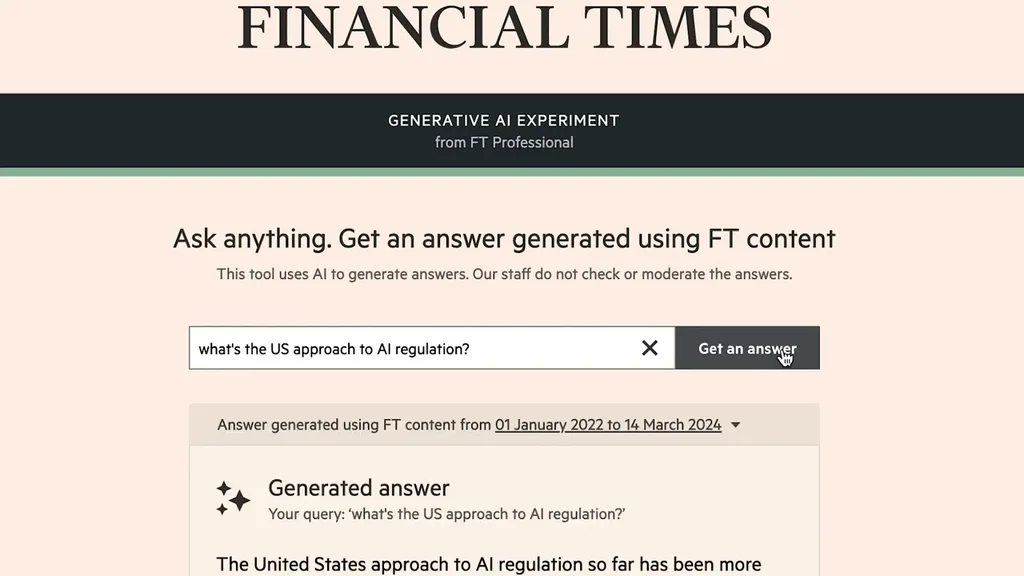 Financial Times, yapay zekâ tabanlı yeni bir sohbet robotunu tanıttı