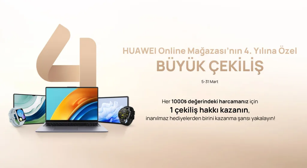 Huawei Online Mağaza’nın dördüncü yıl dönümü için özel çekiliş