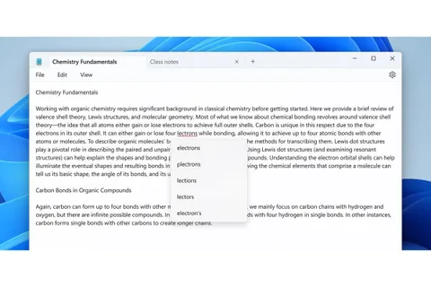 Microsoft, Windows 11’in Not Defteri uygulamasına yazım denetimi özelliğini ekliyor