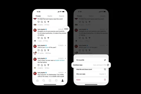 Threads otomatik arşivleme özelliğini test ediyor