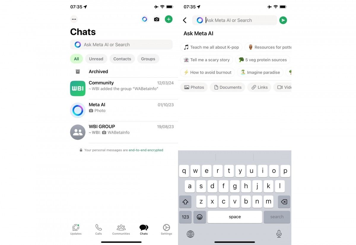 whatsapp meta ai