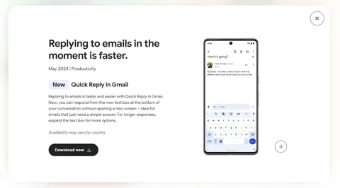 Google’dan Gmail Android uygulaması için yeni Hızlı Yanıt özelliği