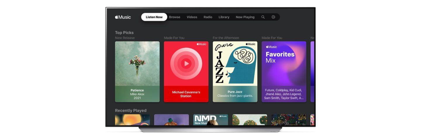 lg oled tv apple music