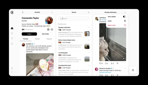 Meta, Threads için TweetDeck benzeri gerçek zamanlı gönderi akışını test ediyor