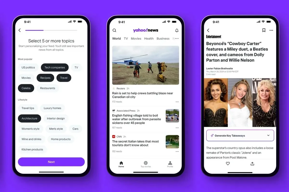 Yahoo, Artifact’i yeniden canlandırıyor: Yeni Yahoo News uygulaması