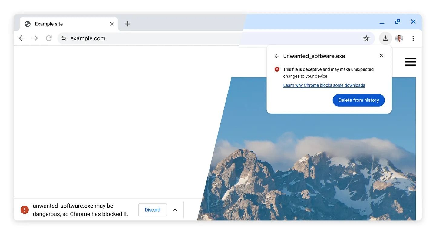 google chrome güvenlik bildirimleri