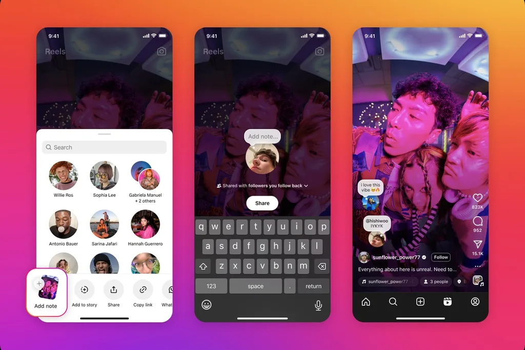 Instagram kullanıcıları artık Reels videolarına ve diğer paylaşımlara not ekleyebiliyor