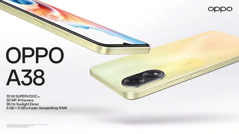 50 MP ana kameralı ve 33W şarj destekli Oppo A38, Türkiye’de satışa sunuluyor