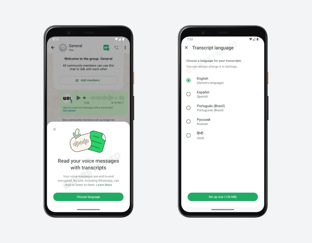 WhatsApp sesli mesajı yazıya dökme özelliğini Android’e getiriyor