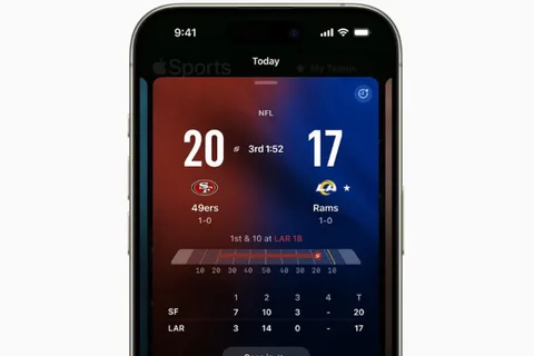 Apple Sports uygulaması, ABD futbol sezonu öncesinde önemli güncellemeler alıyor