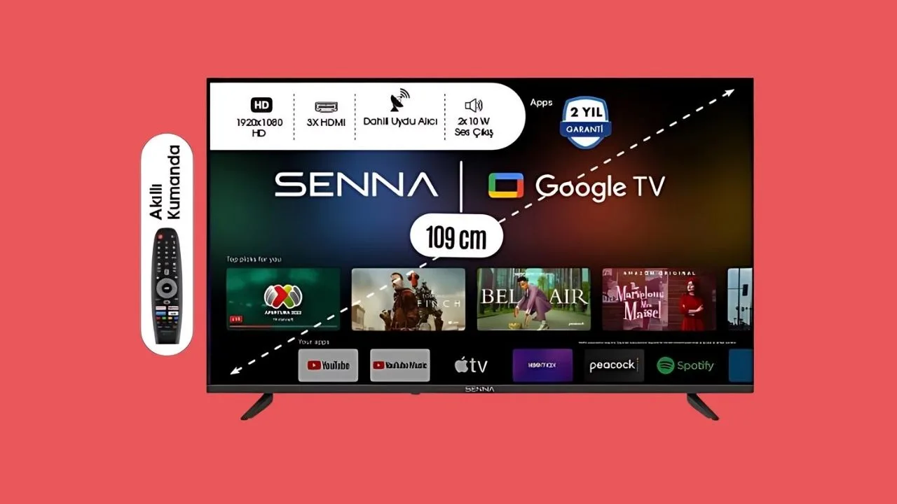 Senna 43 inç Full HD Google TV 43SNF9000F BİM’de indirime girdi
