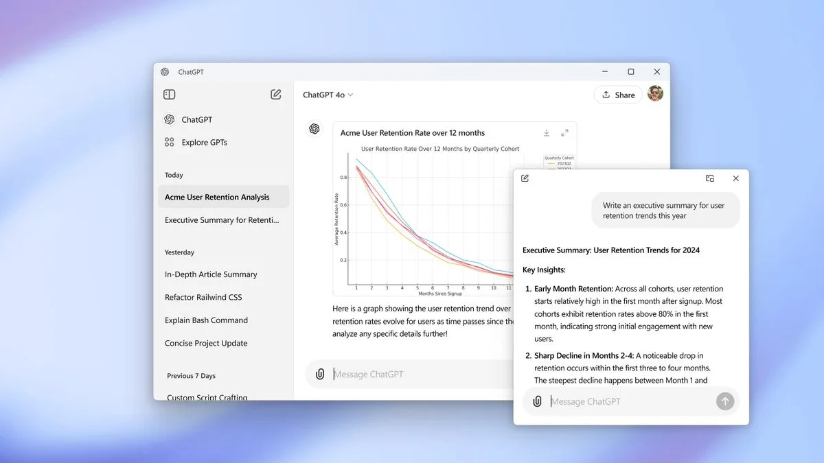 OpenAI, ChatGPT’yi Windows için, sınırlı erişimle kullanıma sundu