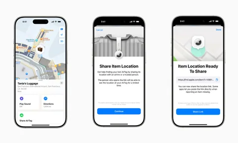 Apple kayıp AirTag’lerin konumunun bağlantıyla paylaşılmasına izin verecek