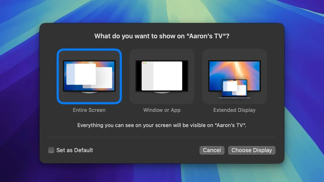 Apple macOS’te AirPlay için daha fazla gizlilik seçeneği sunuyor
