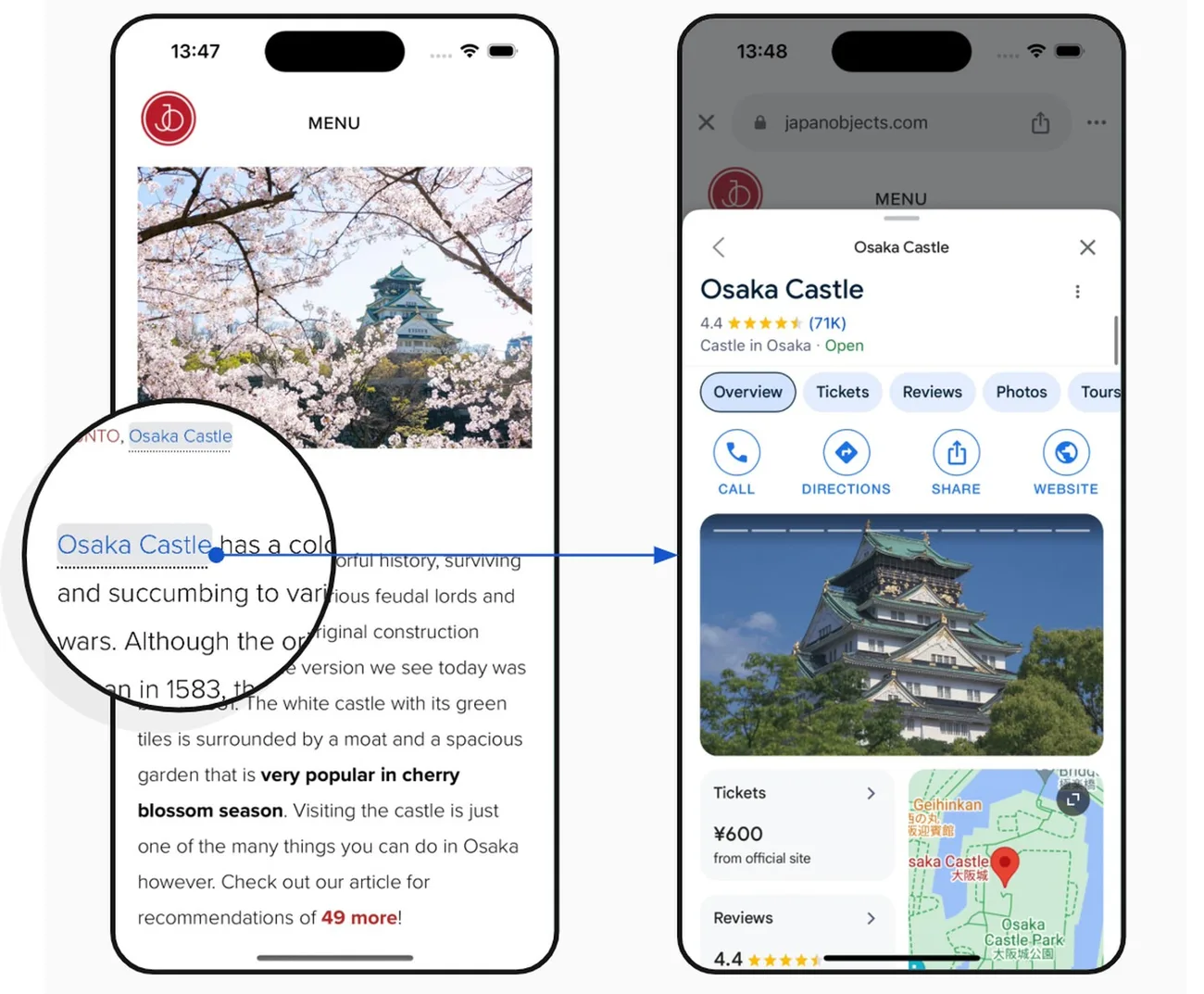 Google iOS uygulaması, web sayfalarına otomatik arama bağlantıları ekliyor