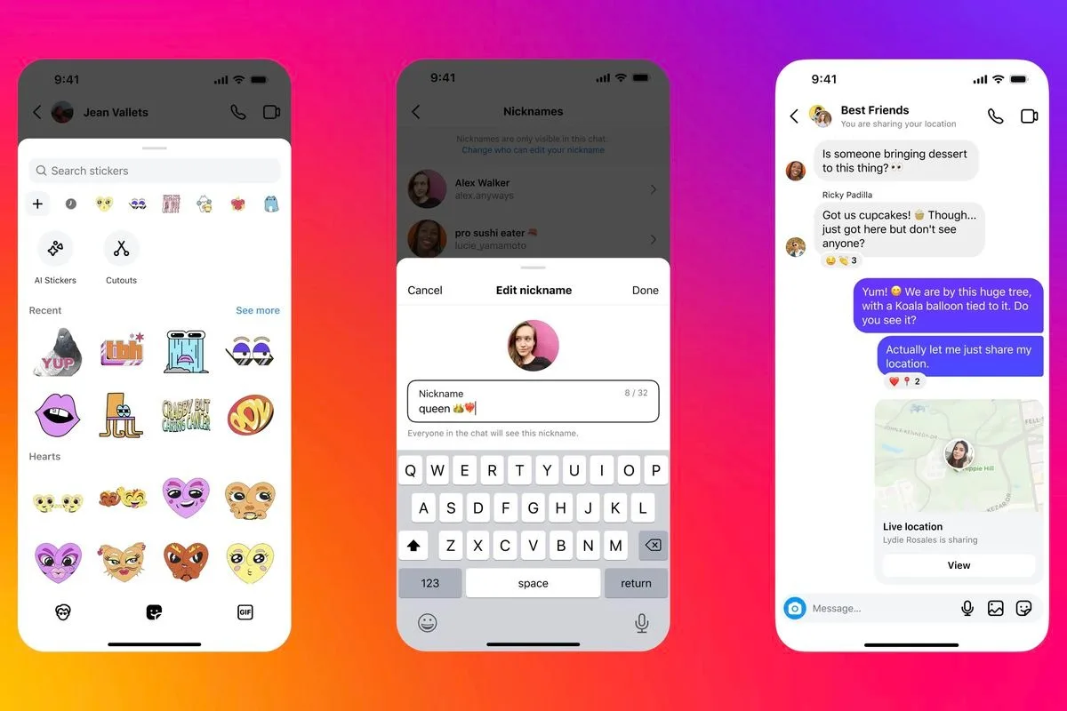 Instagram DM’lere canlı konum paylaşımı ve takma ad özellikleri geldi
