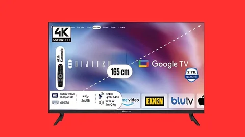Dijitsu 65 inç Ultra HD Google TV, 27 Aralık’ta BİM’de satışa sunuluyor