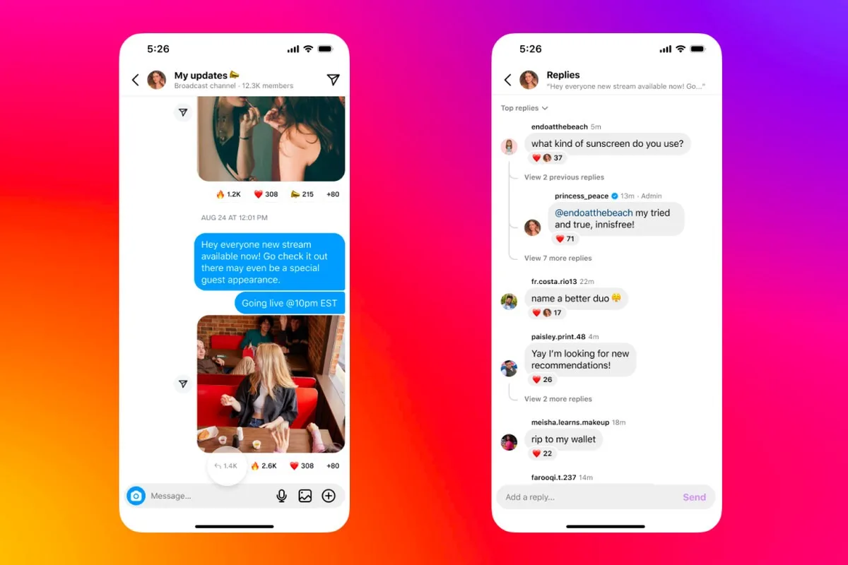 Instagram yayın kanallarına yanıt özelliği geldi