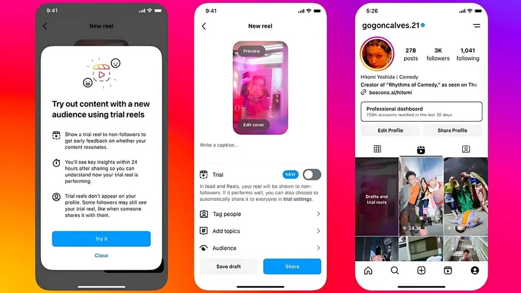 Instagram’dan içerik üreticilerine “Deneme Reels” özelliği