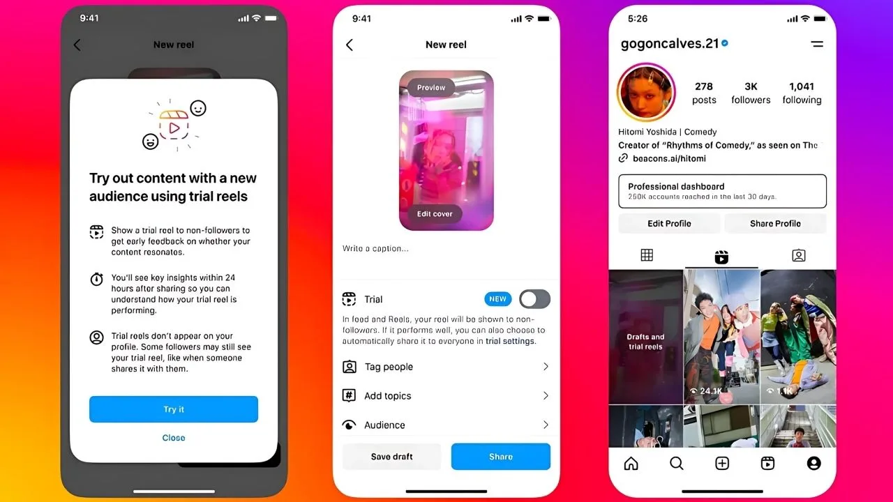 Instagram’dan içerik üreticilerine “Deneme Reels” özelliği