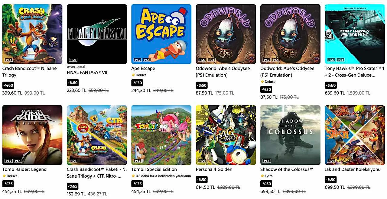 PlayStation Store, 30. Yıl İndirimleriyle popüler oyunları uygun fiyatlarla sunuyor