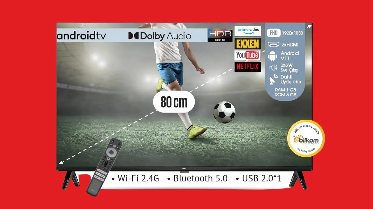 TCL 32S5400A televizyon, 6 Aralık 2024 günü BİM kampanyasıyla alıcılarını bekliyor