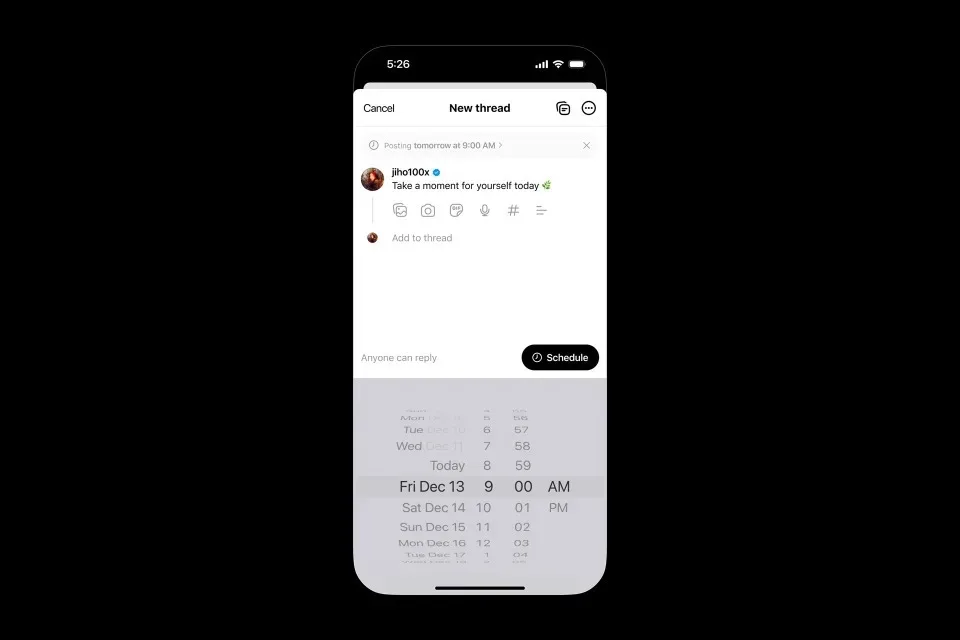Threads’e gönderi zamanlama özelliği geliyor