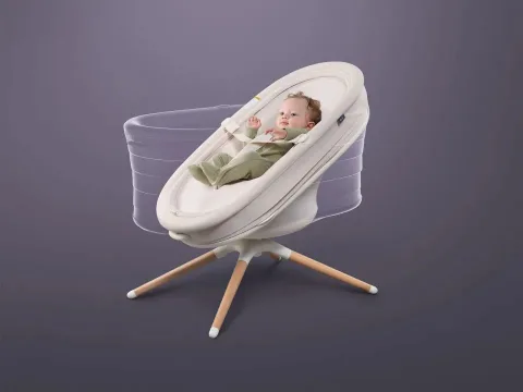 Elvie’nin yeni akıllı ürünü Rise bebek salıncağını ve beşiğini bir araya getiriyor