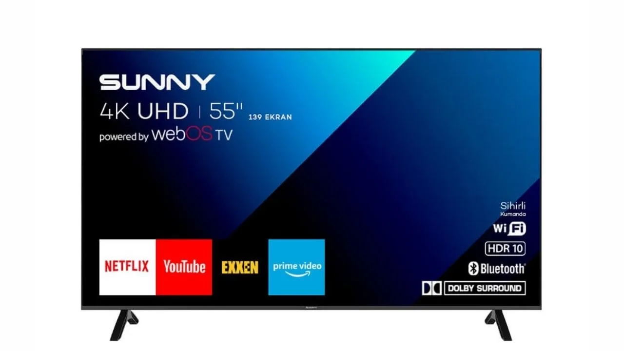 55 inç ekranlı Sunny SN55FMN243 Smart TV, 1.500 TL fiyat avantajıyla satışta (Ocak 2025)