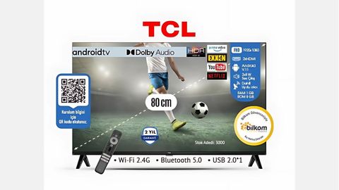 32 inç ekranlı Android TV TCL S5400A, avantajlı fiyatıyla 17 Ocak’ta BİM’e geliyor