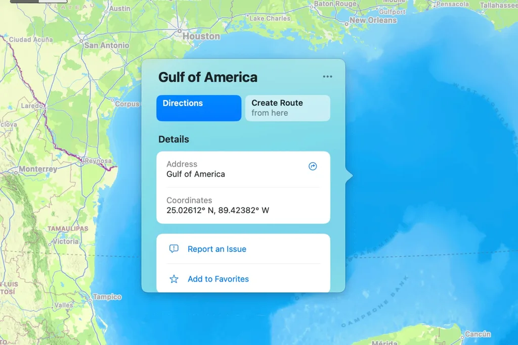 Apple Harita uygulamasında “Amerika Körfezi” adını kullanmaya başladı