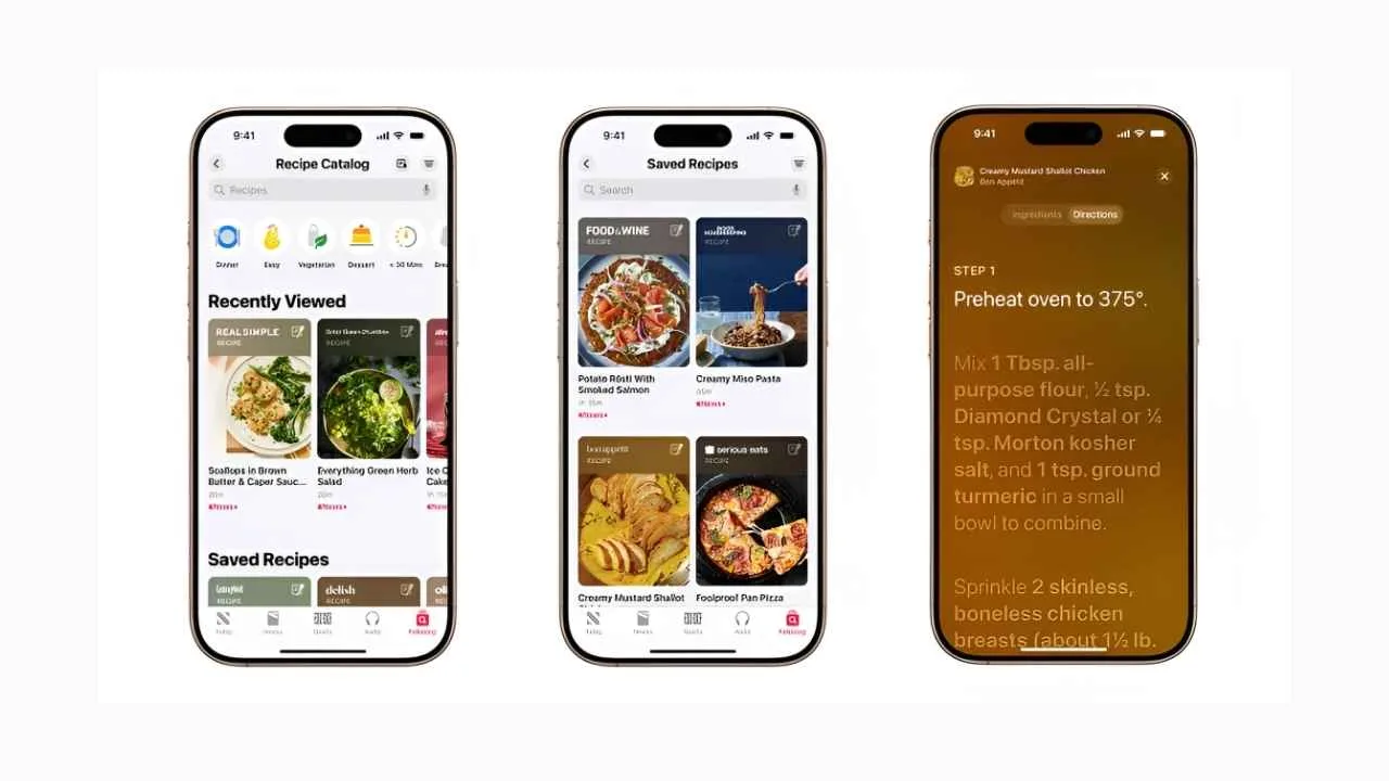 Apple News+, yemek tarifleriyle daha geniş kitlelere klaşıyor