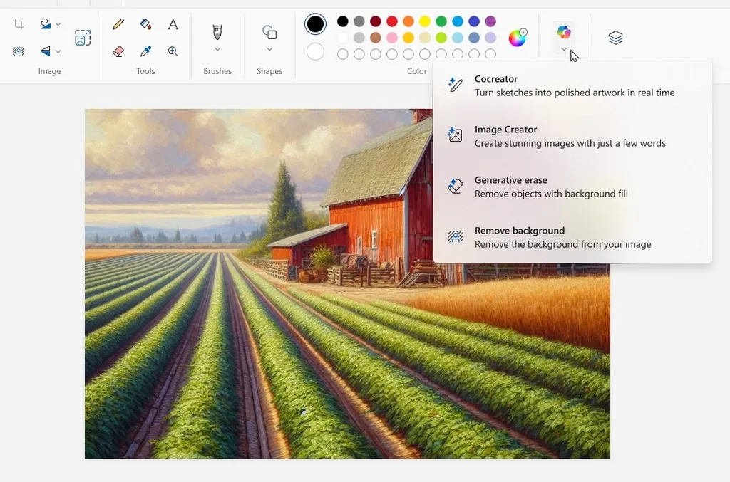 Microsoft Paint’e AI destekli Copilot güncellemesi