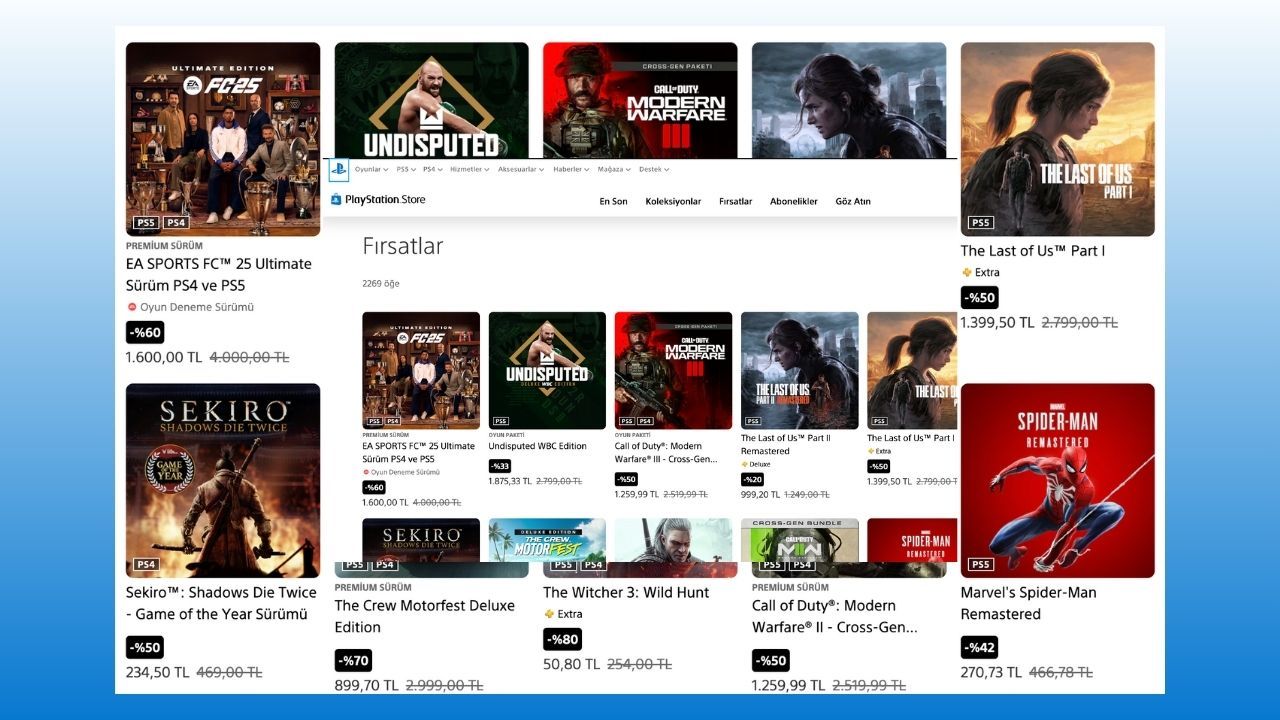 sony playstation store fırsat çılgınlığı