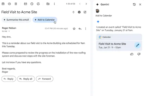 Google, Gmail İçin yapay zekâ destekli takvim özelliğini duyurdu
