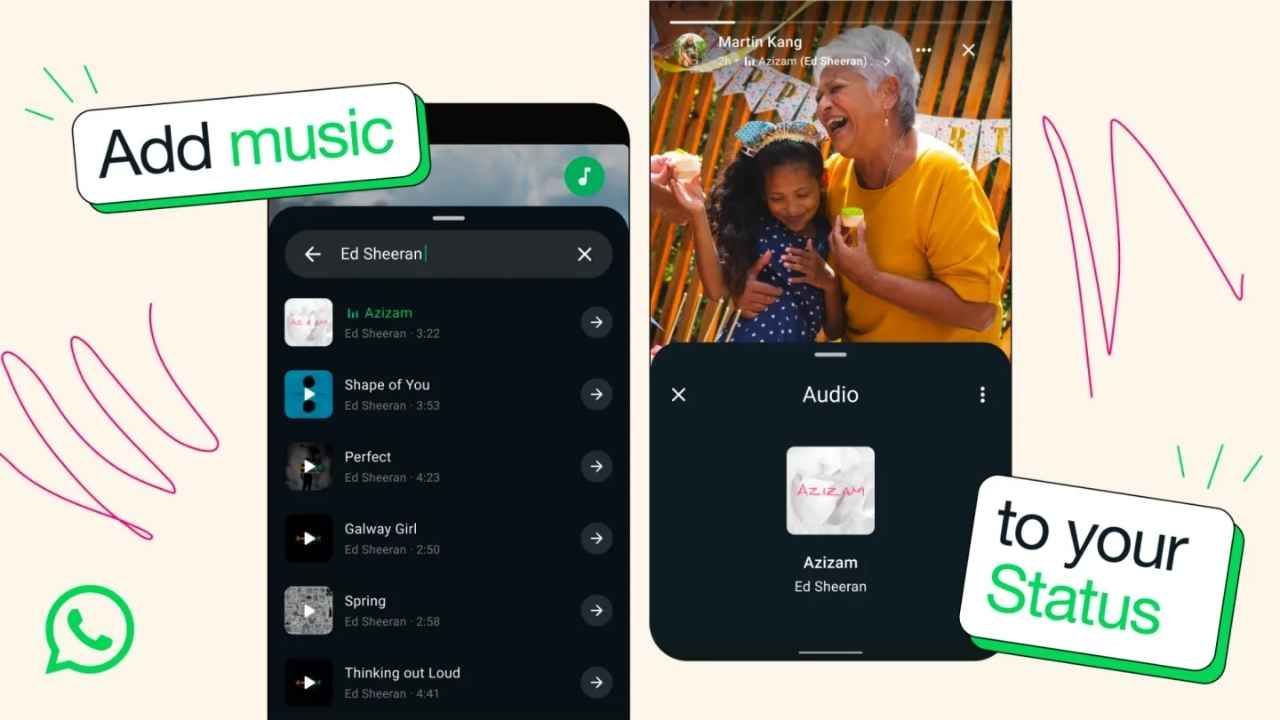 whatsapp durum müzik ekleme