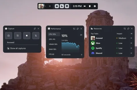 Microsoft, Windows Game Bar arayüzünü sadeleştirdi ve Xbox Cloud Gaming’e yenilikler ekledi