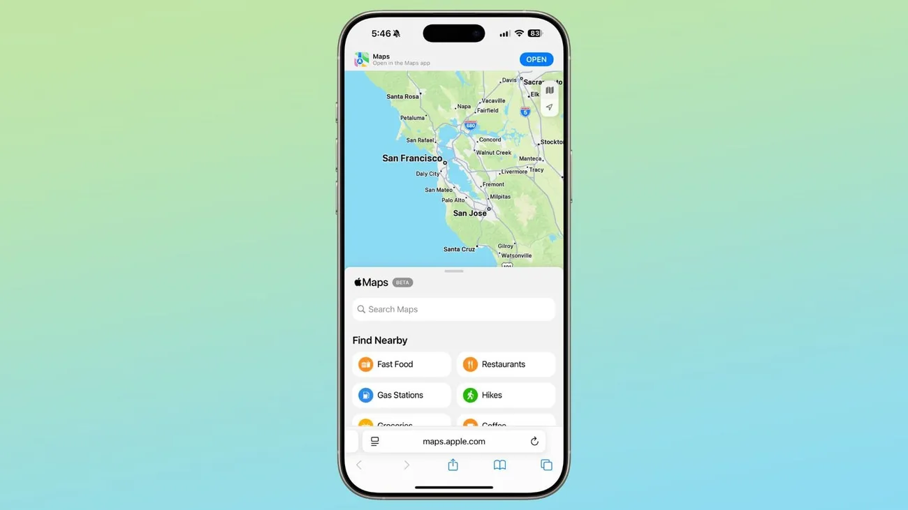 Apple Harita’nın web sürümü artık iPhone’da da doğrudan çalışıyor