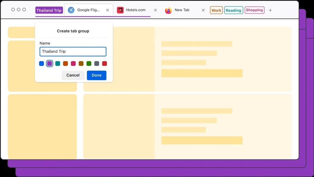 Sekme gruplama özelliği nihayet Firefox’a geldi