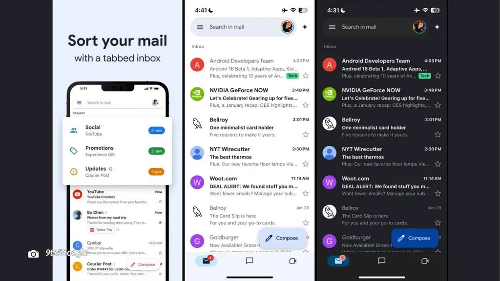 Gmail’in iOS uygulaması Material 3 tasarımıyla modernleşiyor